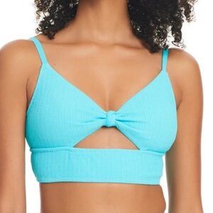 SANCTUARY Knotted Keyhole tie back Bralette Bikini swim Top size Small NEW